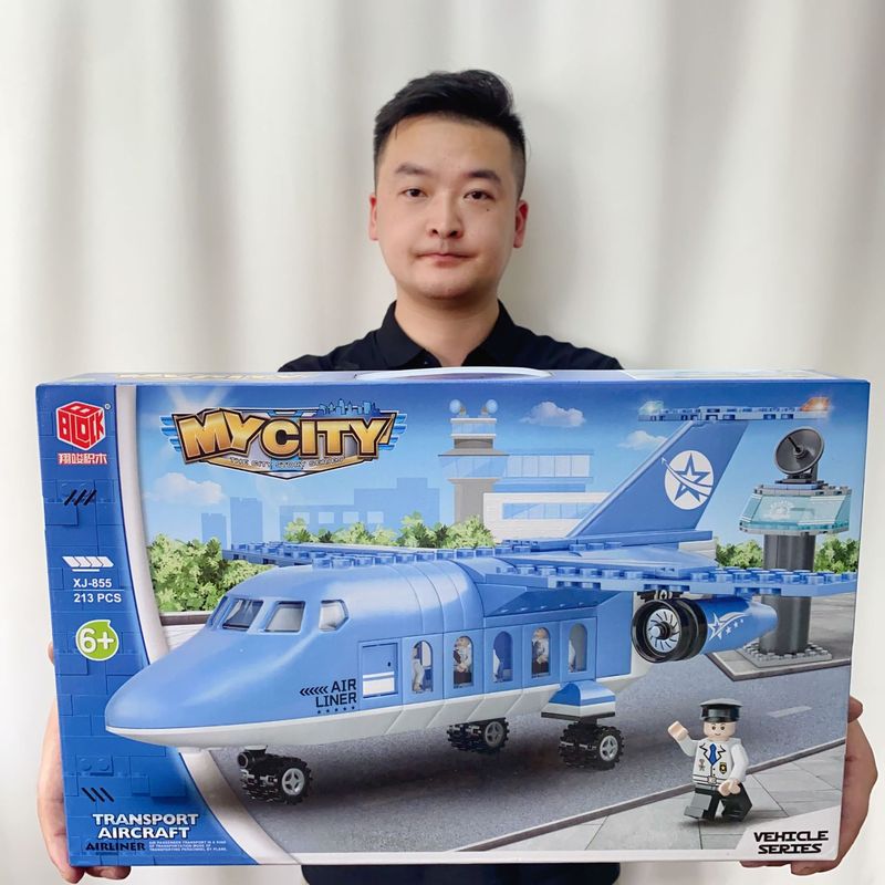 大きなギフトボックス子供用組み立てビルディングブロックおもちゃ男の子飛行機モデルビルディングブロック大きなギフトボックス機関入学ギフト|undefined