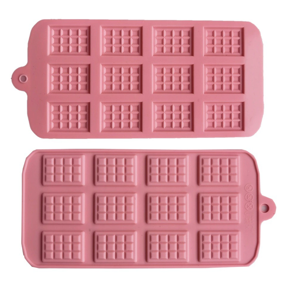 Силиконовая 12 вафельная форма для шоколада антипригарная силиконовая форма для торта Желе Форма для конфет 3D форма DIY