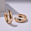 Fashionable earrings, trend metal accessory, simple and elegant design
