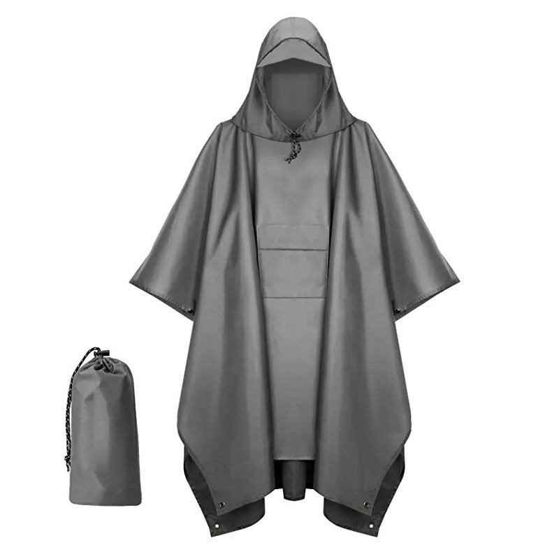 Capa impermeable multifunción tres en uno - Poncho ligero y duradero para exteriores, toldo/alfombra de suelo, para caminatas/senderismo
