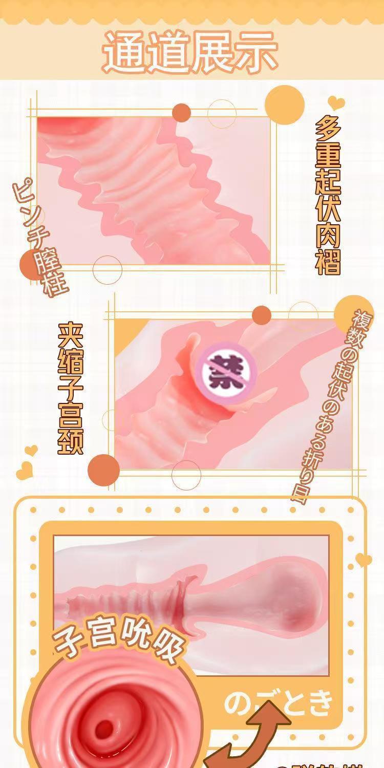 Realistic Vagina Masturbator for Men, Dual-Entry TPE Manual Stroker, 950g — detail image 8