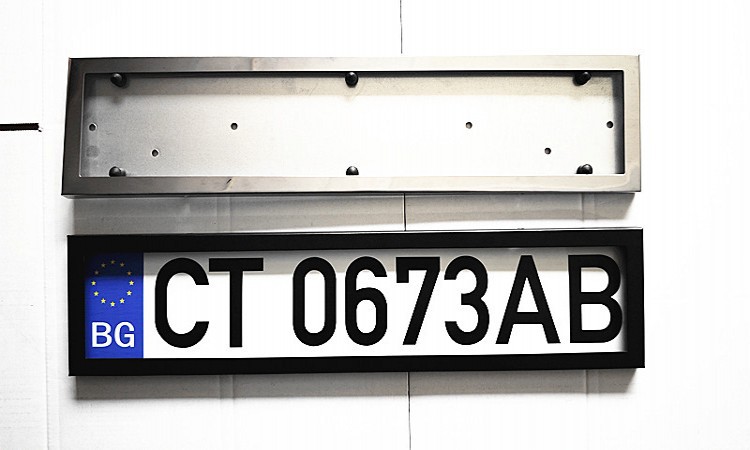 Foreign Trade European License Plate Frame Russian Ukrainian License Plate Frame Stainless Steel License Plate Frame License Plate Frame Wholesale Production