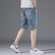 2024 Hole Denim Shorts Men's Summer Trendy New High Quality Men's Pants Korean Style Straight Pants Men's Pants