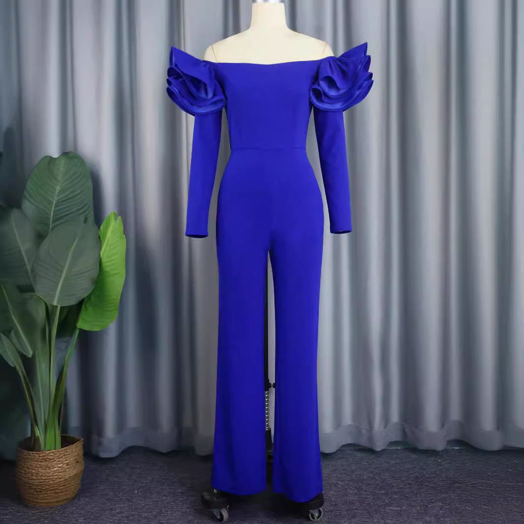 Otoño am030410 nuevo fuera del hombro elegante mono europeo y americano estilo de Cercanías de manga larga ropa de mujer monos image 4