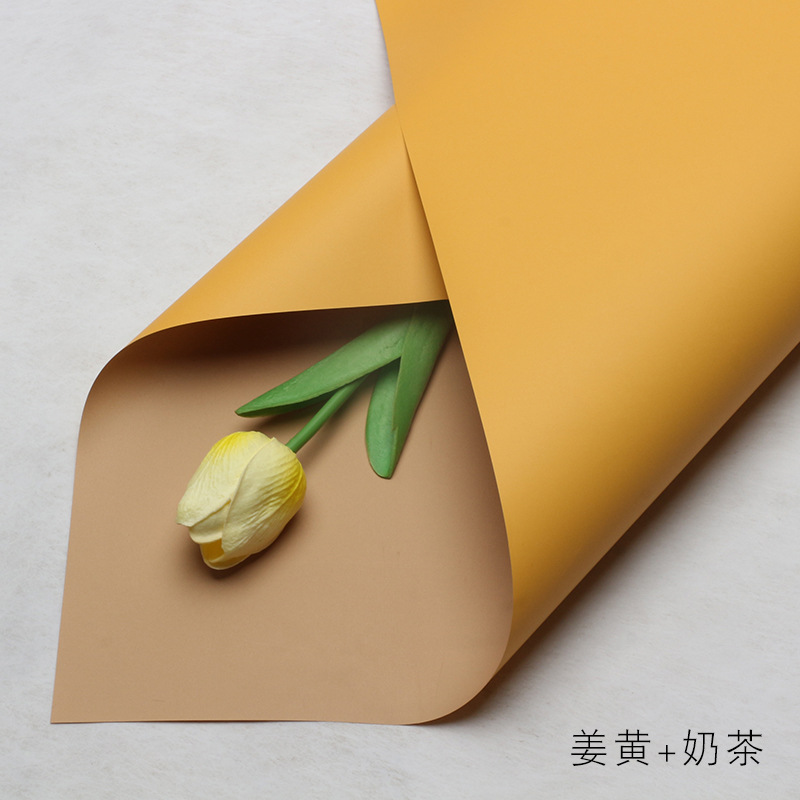 Estilo coreano primer amor color sólido papel ouya mañana niebla mate impermeable papel mate ramo de flores translúcidas papel de embalaje al por mayor