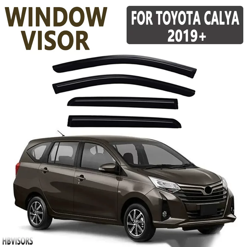 Suitable for 2019+TOYOTA CALYA Rain or Shine Eyebrow Shield Black Warrior Window visor