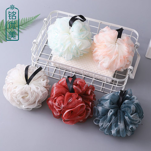 Bathroom Bath Ball Household Large High-Grade Non-Dispersing Bath Flowers PE Bath Ball Shower Tool Soft Bathing Supplies Wholesale