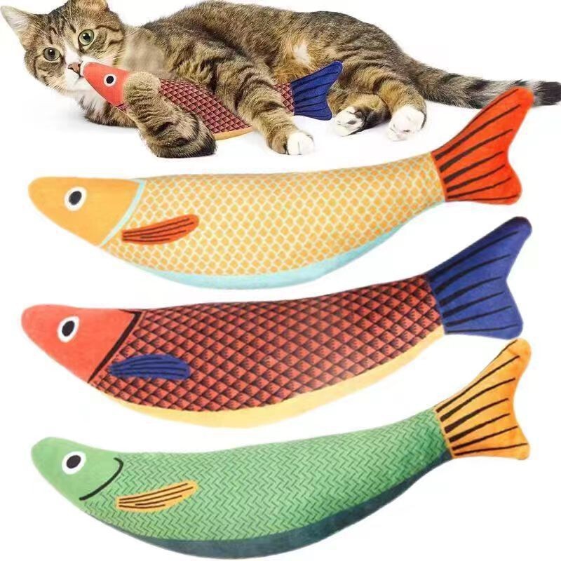 爆発的なシミュレーションミント魚猫玩具は退屈で、神器麻布魚をかむことに強いペット用品をつかむことができる|undefined