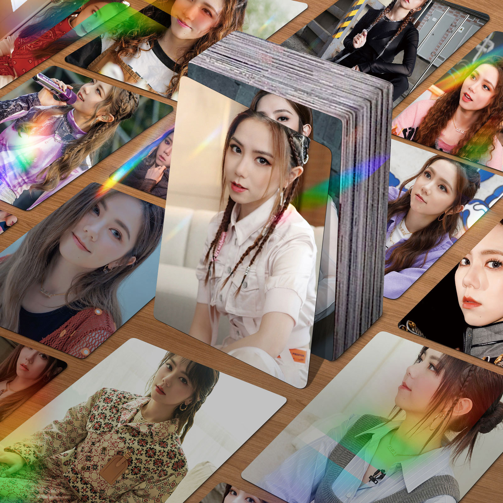 G.E.M. Laser Mini Cards—55 Pieces, GEM Personal Merchandise, 3-Inch Boxed Mini Cards, High-Definition Images, Photos, and Portraits