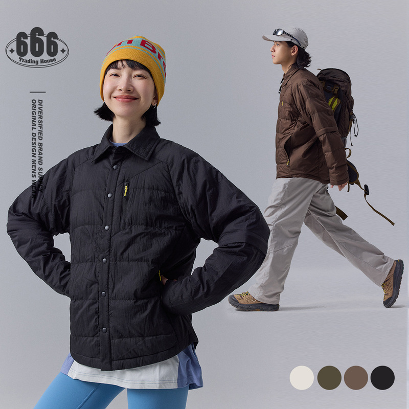 Shibuya Element冬季可拆卸袖轻薄90羽绒服男女宽松羽绒衬衫Y5272|undefined