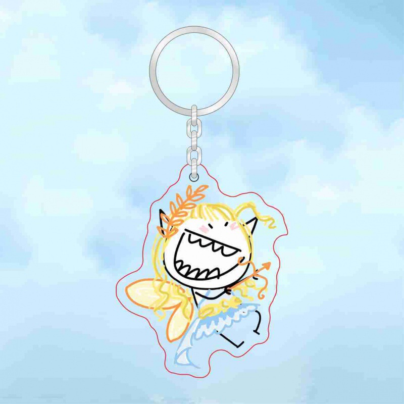The glory of the king small head cute funny explosions cartoon spoof key chain small Luban sand sculpture schoolbag small pendant