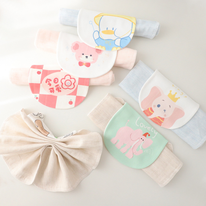 Absorbent Towel for Kids - Cotton Gauze Sweat Towel - Baby Back Pad - Kindergarten Sweatproof Towel - 0-7 Years Old - Breathable and Absorbent