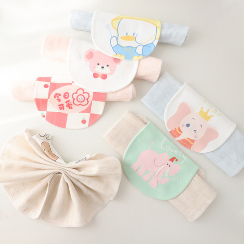 Absorbent Towel for Kids - Cotton Gauze Sweat Towel - Baby Back Pad - Kindergarten Sweatproof Towel - 0-7 Years Old - Breathable and Absorbent