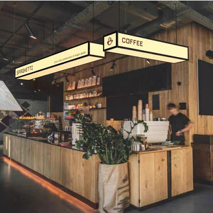 Internet celebrity bar hanging acrylic light box milk tea coffee shop ordering menu light box Billboard signboard light plate