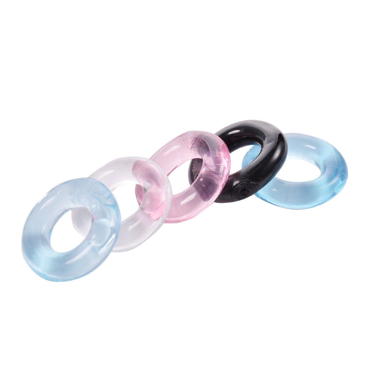 Caterpillar Crystal Delay Ring TPE Locking Sun Ring Adult Toy — detail image 52
