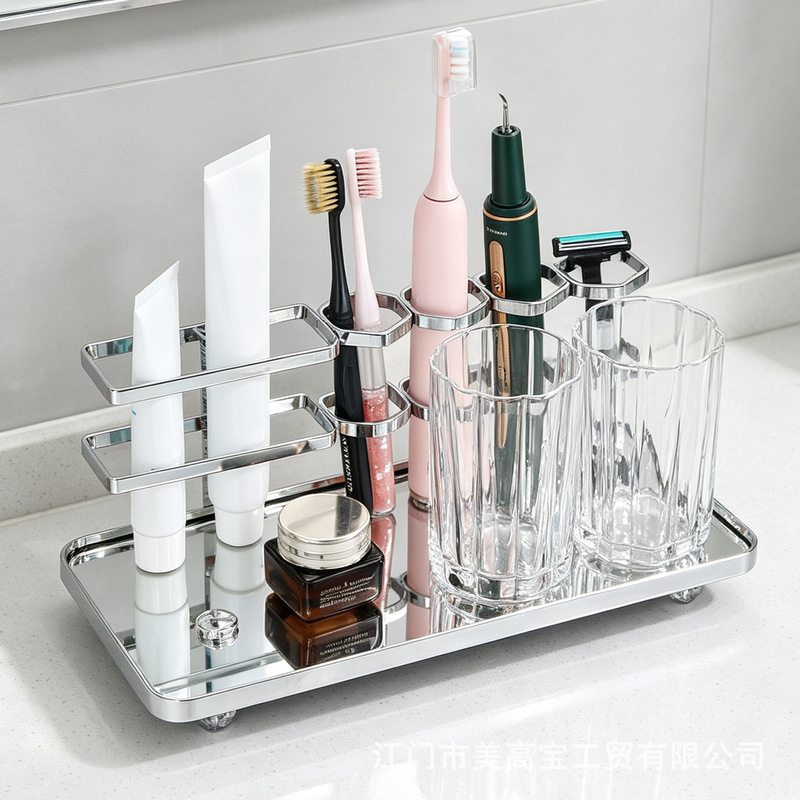 Cross-border Nordic home washbasin storage rack, bathroom wash cup and electric toothbrush iron storage rack Cross-border Nordic home washbasin storage rack, bathroom wash cup and electric toothbrush iron storage rack