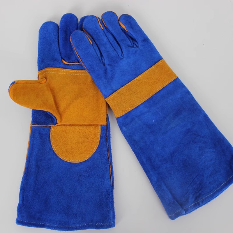 佳护40cm长款牛皮电焊手套焊工烧焊加固加托耐用耐高温隔热手套