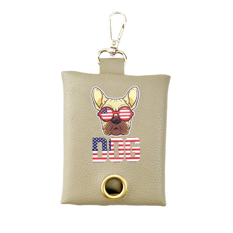 Amazon nueva bolsa de basura para mascotas con cremallera de cuero bolsa de almacenamiento de inodoro bolsa de caca de perro artefacto