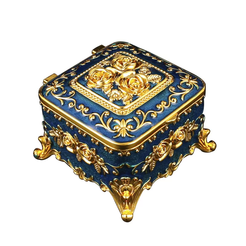 Retro storage system, creative enamel, table jewelry, storage box, roses