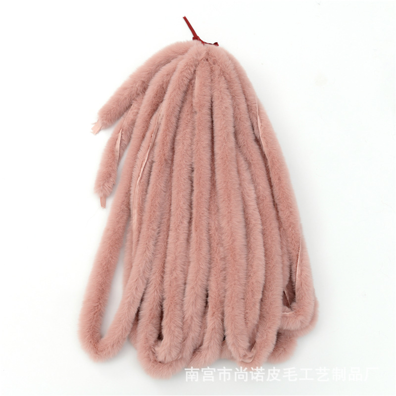 Tira de lana de conejo imitación Rex tira de lana artificial al por mayor de fábrica Tang traje Hanfu piel borde ropa hat tira zapato brazalete tira de lana de imitación