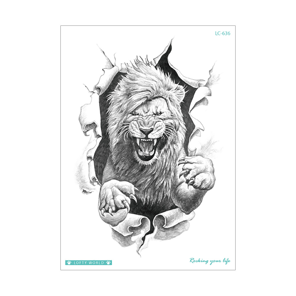 Tatuaje Temporal de Brazo Completo de Papel de Película de Agua Impermeable, Personalizado para Brazo y Cuerpo