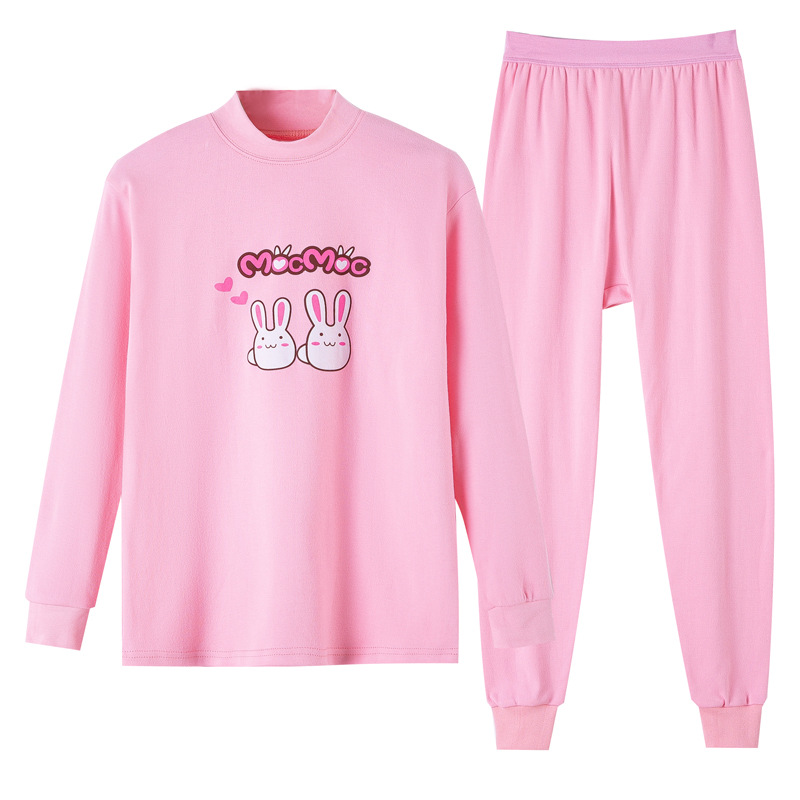 Ropa de otoño juvenil pantalones largos conjunto de ropa interior para niños medianos y grandes niños y niñas suéter de algodón niñas suéter línea conjunto de pantalones