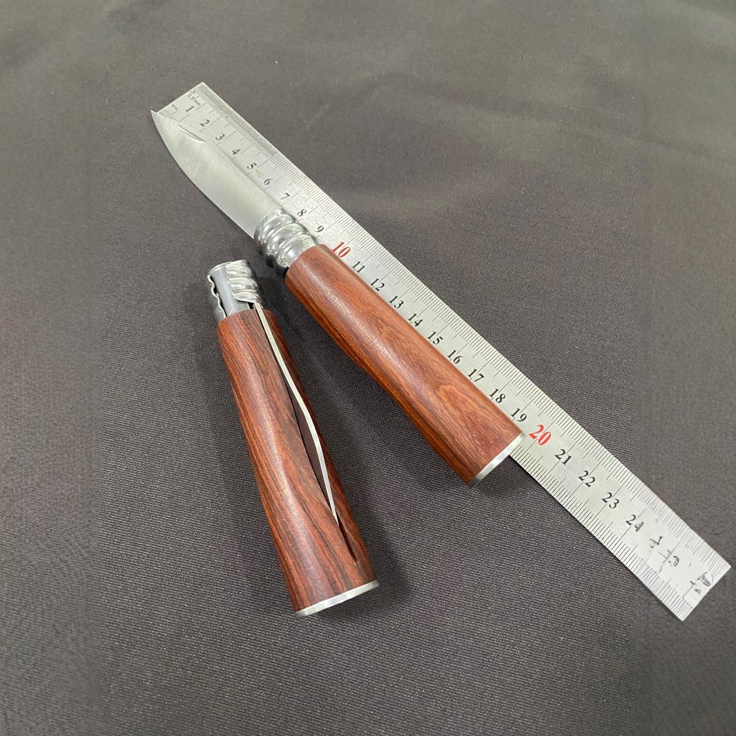 厂家直供红檀木手柄水果刀户外刀具高硬度不锈钢野营随身