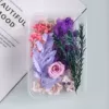 K34 purple dried flower box: free hemp rope for binding flowers and leaves