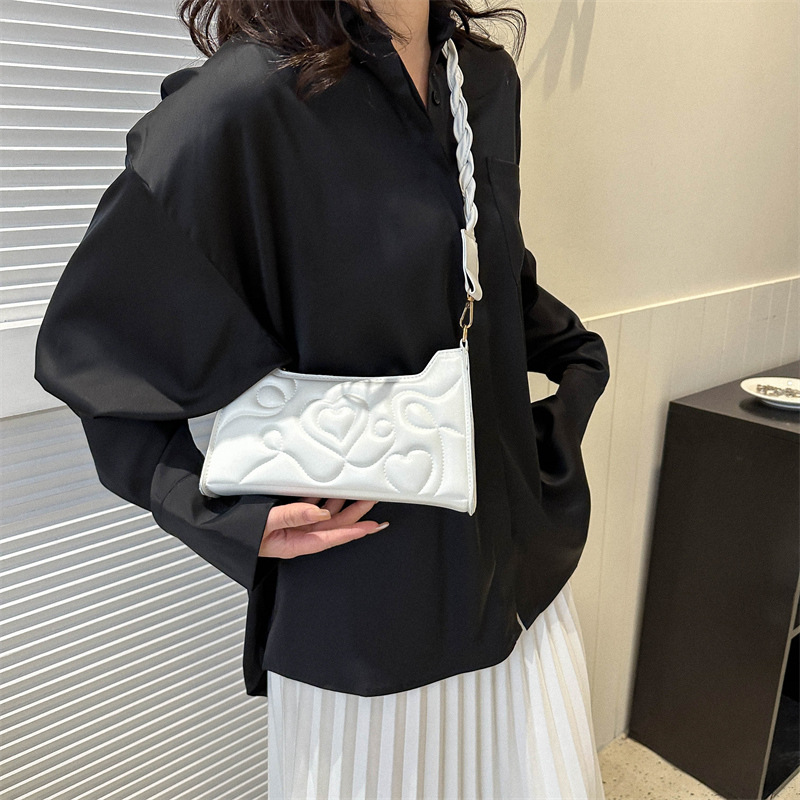 New Underarm Bag 2024 Spring Simple Shoulder Bag High-end Floral Handbag Trendy Small Square Crossbody Bag