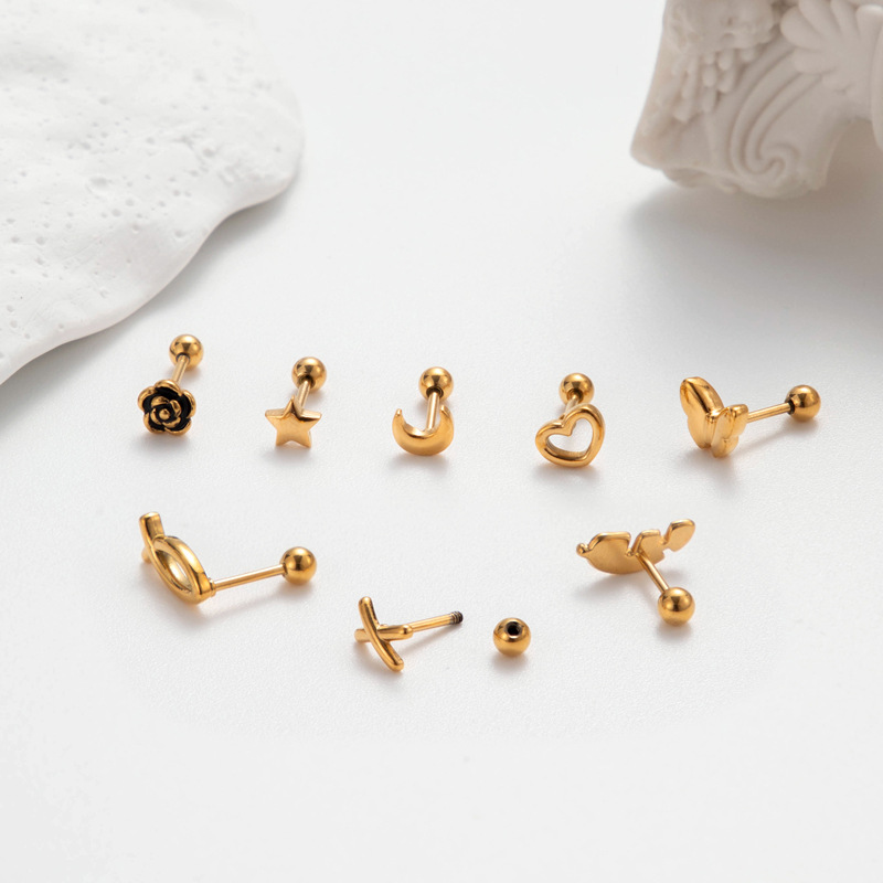 Herren Ohrstecker Aus Edelstahl, Minimalistischer Ohrschmuck_voghion.com