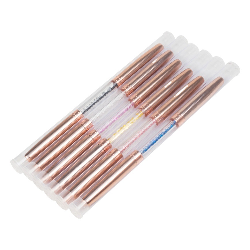 Rose Gold Double-headed Crystal Embroidery Pen with Lid No. 54 Eyebrow Pen Korean-style Multifunctional Embroidery Handmade Pen