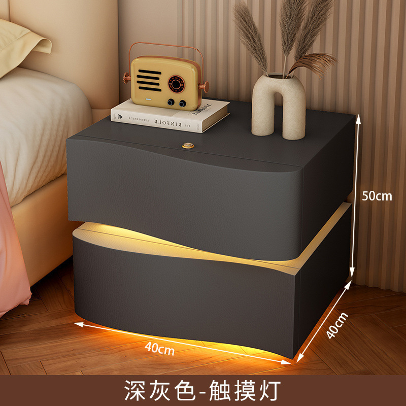 智能床头柜实木家用卧室简约现代新款爆款轻奢高级感床头柜子小型|undefined