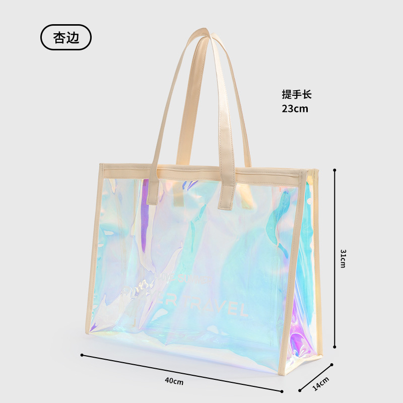 Bolsa de baño portátil de moda bolsa de almacenamiento de trajes de baño de PVC separación seca y húmeda bolsa de ejercicios bolsa deportiva trajes de baño láser ropa de mojado
