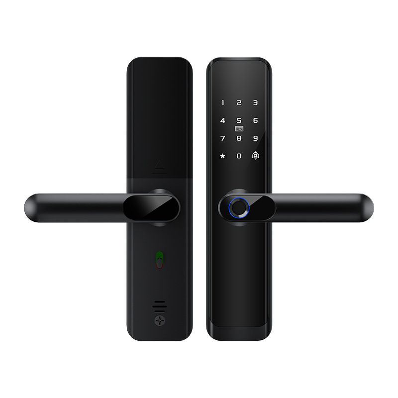 Cerradura inteligente TTLOCK de aleación de aluminio con huella dactilar y WiFi, superventas transfronteriza, para puertas de madera, con diseño antigraffiti, para apartamentos, del fabricante.