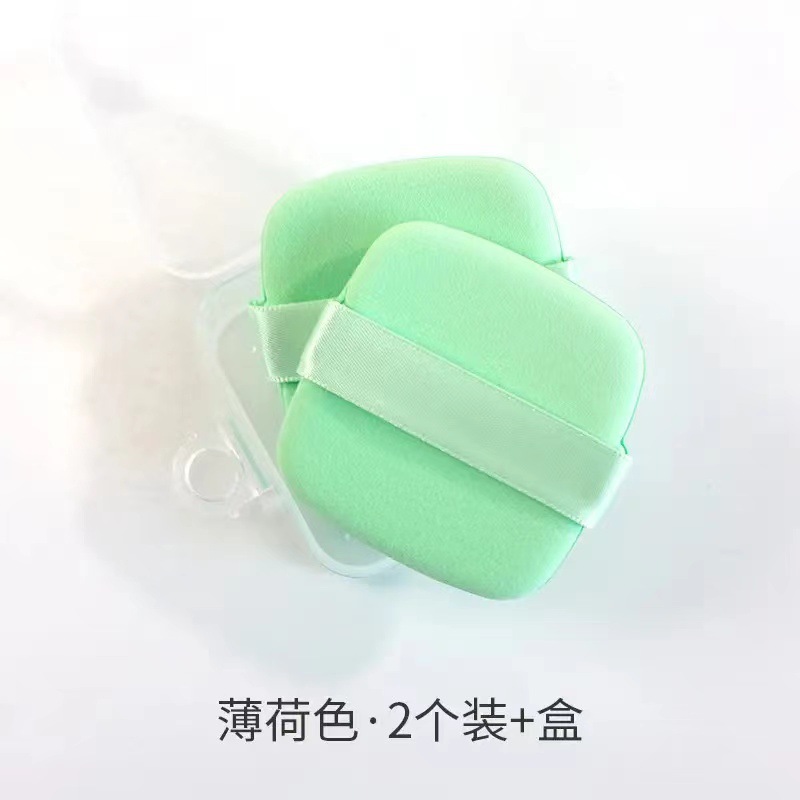 Mantequilla galleta polvo de maquillaje no comer polvo q bala cuadrada esponja de maquillaje cojín de aire concelador no pegado polvo utensilios de maquillaje