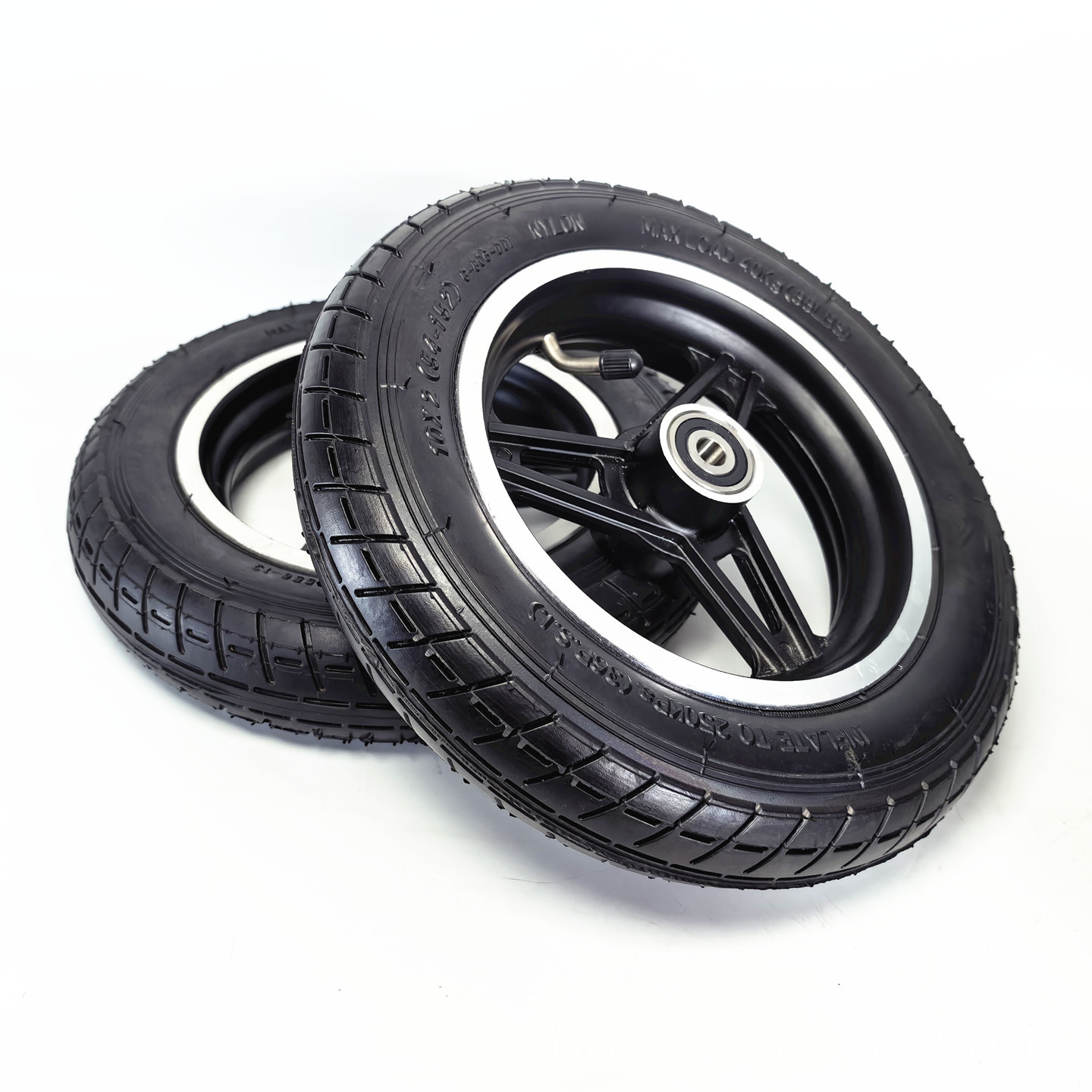 10inch Electric wheelchair, go-kart, shopping cart pneumatic tire wheel assembly 10x2.0 inner and outer tire complete wheel accessories