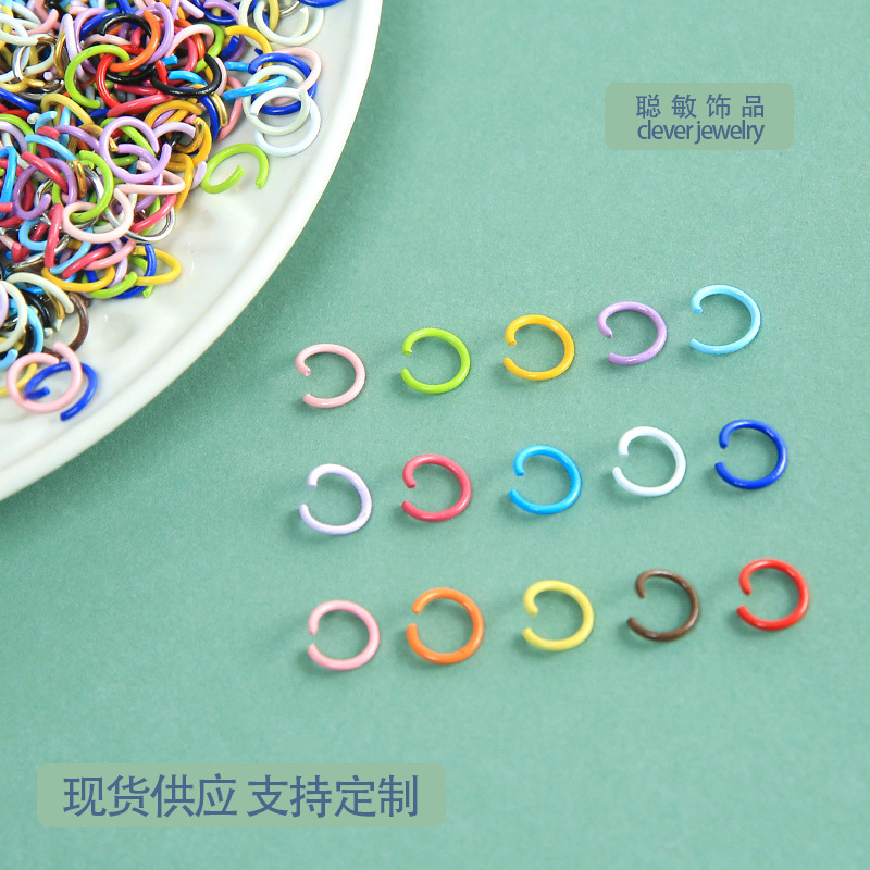Colorful Zinc Alloy Painted 10mm 8mm Open Rings DIY Handmade Materials Connecting Rings Mobile Phone Accessories Wholesale Colorful Zinc Alloy Painted 10mm 8mm Open Rings DIY Handmade Materials Connecting Rings Mobile Phone Accessories Wholesale