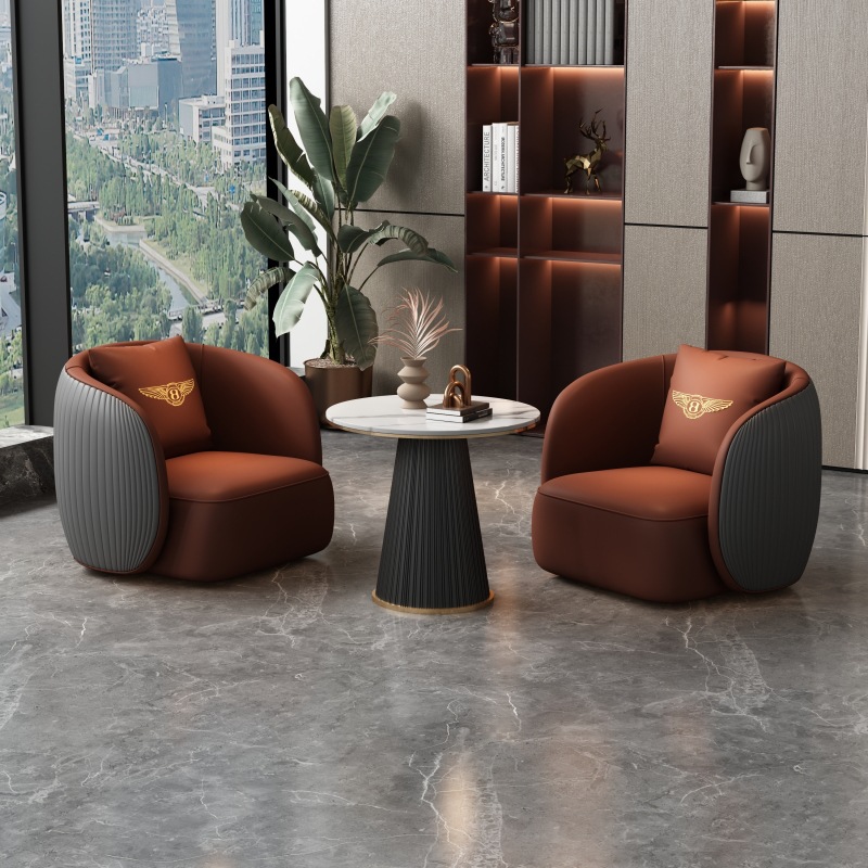 Oficina de ventas para negociar sofá lujoso moderno salón de belleza de alta calidad sala de estar de recepción casual mesas y sillas combinación