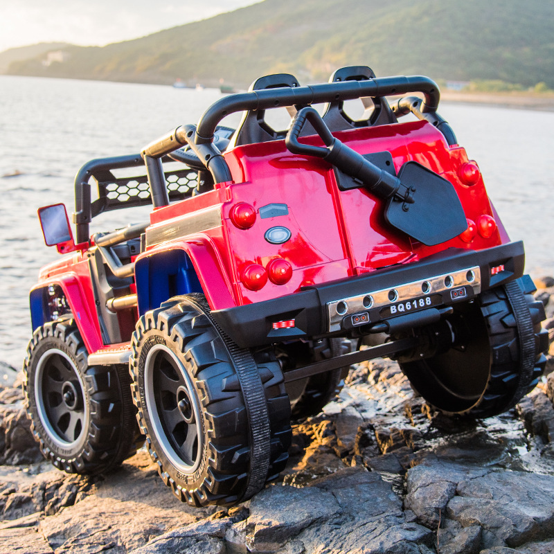 Nuevo coche eléctrico para niños portátil de control remoto para niños vehículo todoterreno coche de juguete para bebés cochecito eléctrico de cuatro ruedas