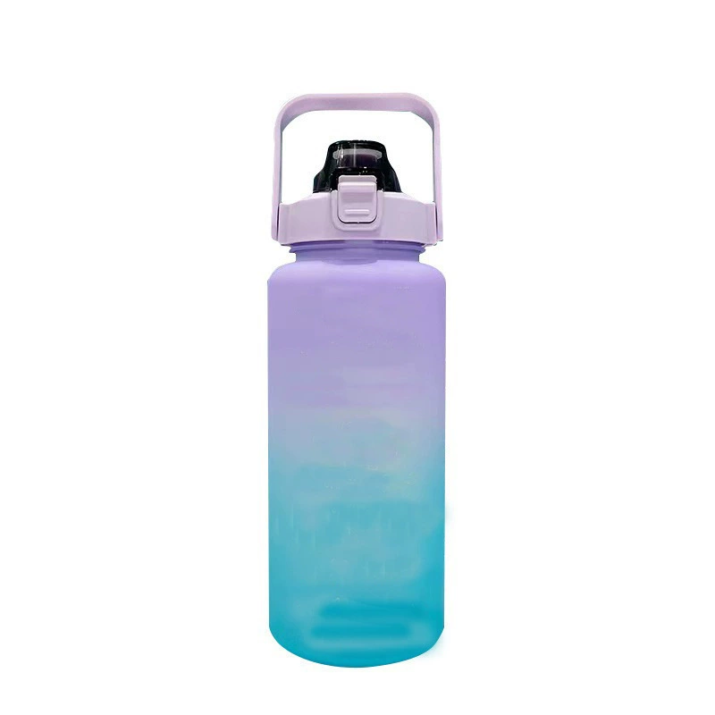 Большой вместительный летний спортивный соломенный набор со стеклом, высококачественный ручной чайник-ковш на 2000 мл