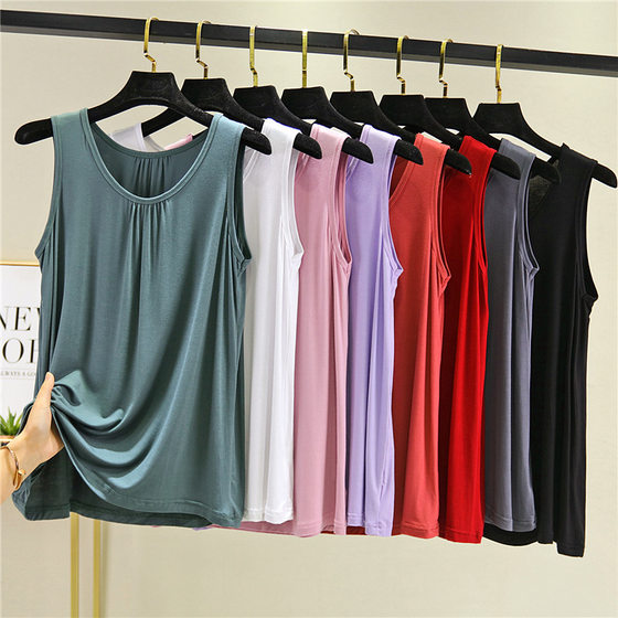 Factory wholesale modal loose vest women's summer plus size sleeveless T-shirt home top slimming thin bottoming shirt