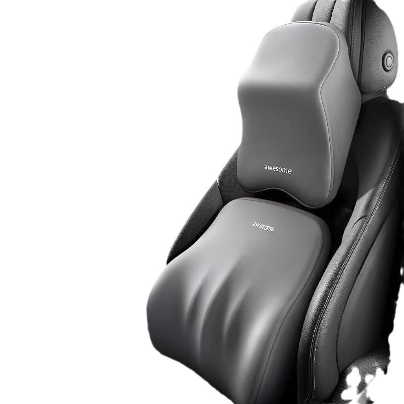 自動車ヘッドレスト頚椎保護首記憶綿シートクッション背もたれ四季通用ウエストサポートセット|undefined