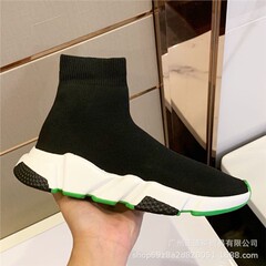 欧品INS春の新型弾力靴下靴男性運動レジャー厚い底通気性セット足カップル女性潮