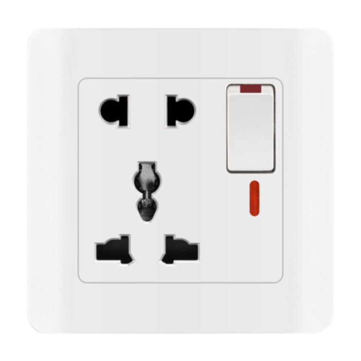 Switch power socket panel household 86-type concealed panel British five-hole wall power USB socket panel