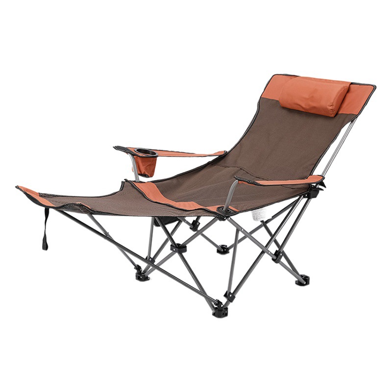 Silla plegable al aire libre camping playa portátil pequeño banco respaldo Silla de pesca cama plegable Oficina almuerzo descanso reclinable