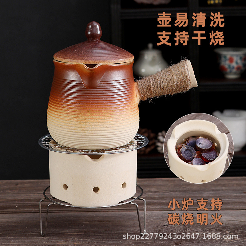 Tea pot, tea pot, tea maker, household indoor accessories, full set of ceramic pot, teapot, carbon stove, suit