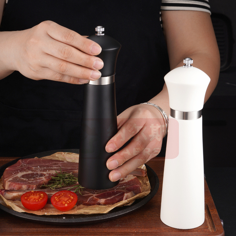 新しい黒と白の胡椒研磨器手動胡椒研磨器塩研瓶陶磁器芯家庭用厨房工具|undefined