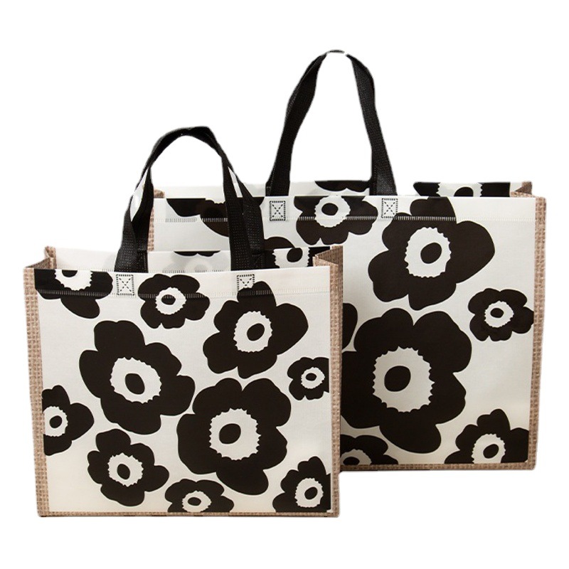 Retro flor moda no tejida bolso de las mujeres tienda de ropa bolsa de regalo simple