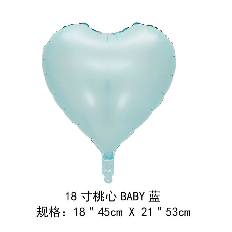 18inch heart baby blue
