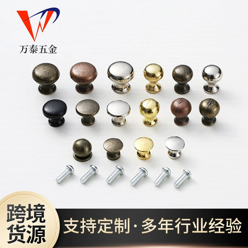 Ручка из цинкового сплава Простой круглый гриб Ручка с одним отверстием Металлический ящик для одежды Дверная ручка шкафа Прямые поставки с фабрики